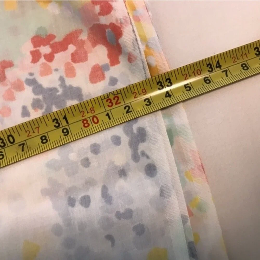 Vintage Martex Westpoint Pepperell Abstract Floral Percale Twin Flat Sheet